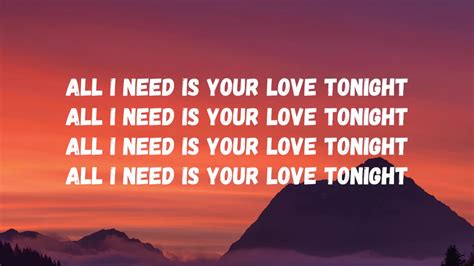 all i need is your love tonight|david guetta tonight.